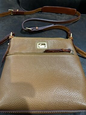Dooney & Bourke Pebble Leather Crossbody in Saddle Brown